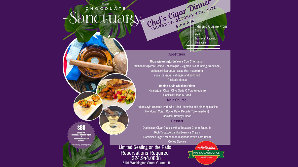 Chef's Cigar Dinner at The Chocolate Sanctuary